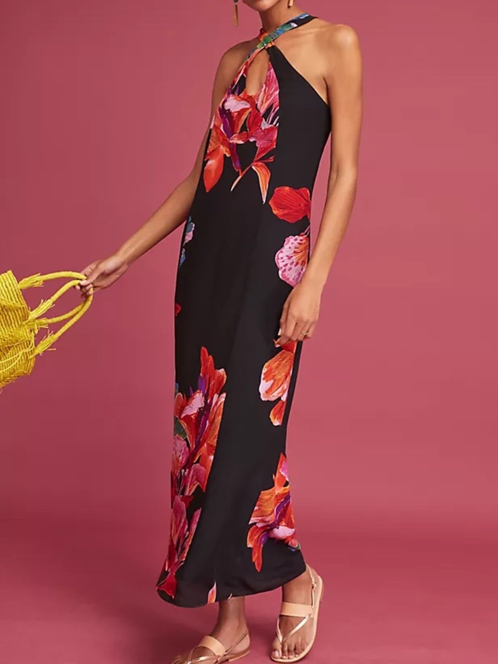 Anthropologie Maeve Silk Cayman Dress Size Small P